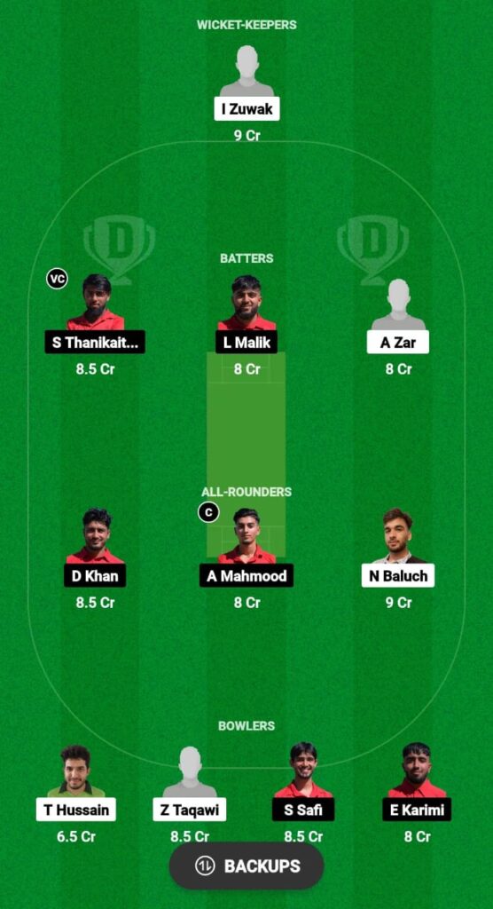 SWE vs DEN Dream11 Prediction Fantasy Cricket Tips Dream11 Team European T10 Cricket Championship