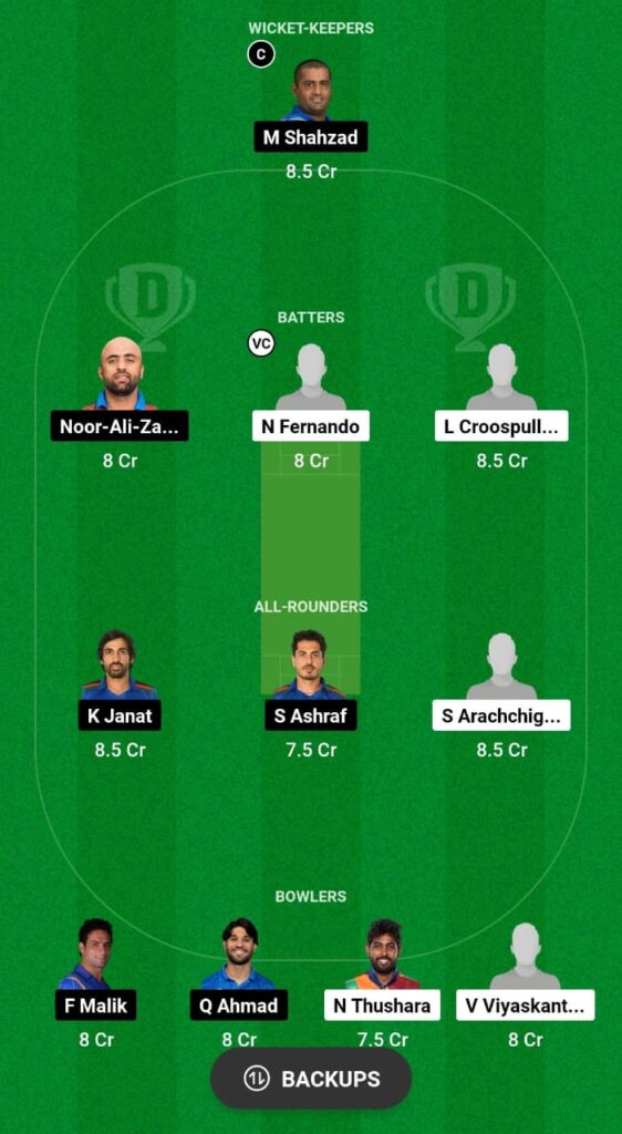 SL vs AFG Dream11 Prediction Fantasy Cricket Tips Dream11 Team Asian Games Men T20I