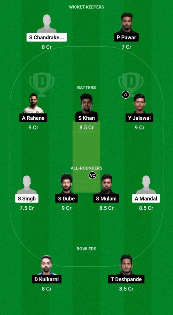 CHA vs MUM Dream11 Prediction Fantasy Cricket Tips Dream11 Team Indian Domestic T20 Trophy 2023 