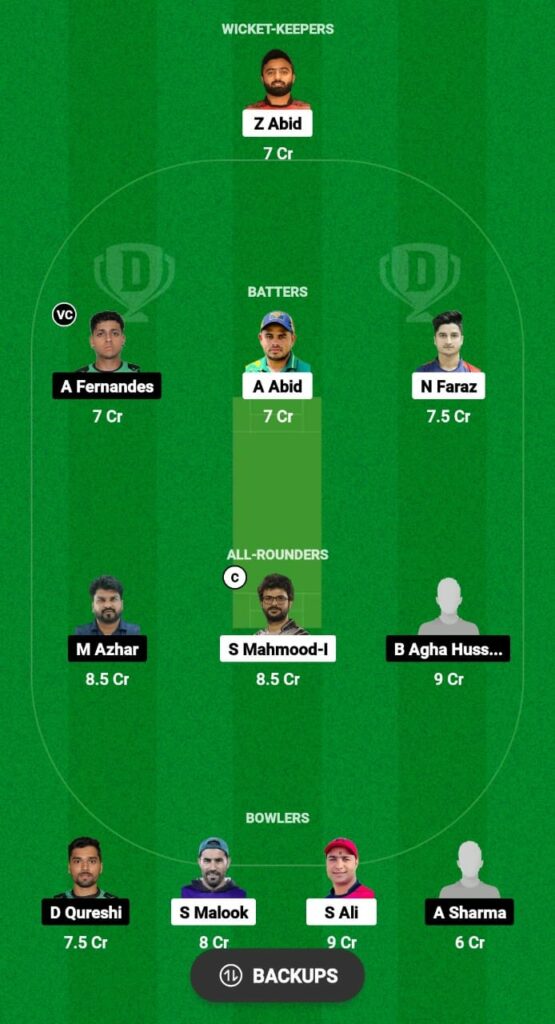 TVS vs ZGS Dream11 Prediction Fantasy Cricket Tips Dream11 Team CBFS T20 League 