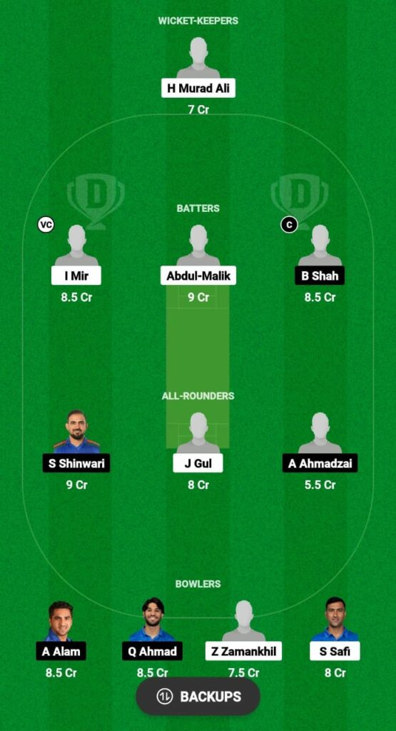 AMO vs SG Dream11 Prediction Fantasy Cricket Tips Dream11 Team Afghanistan Domestic One Day Cup 2023 