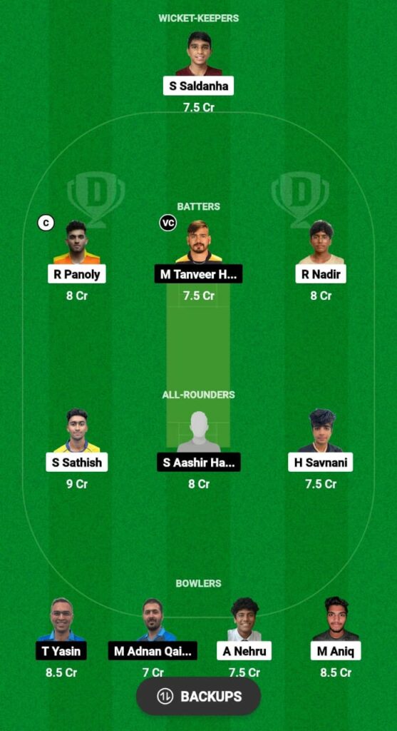 DCS vs DGA Dream11 Prediction Fantasy Cricket Tips Dream11 Team ICCA Arabian T20 League