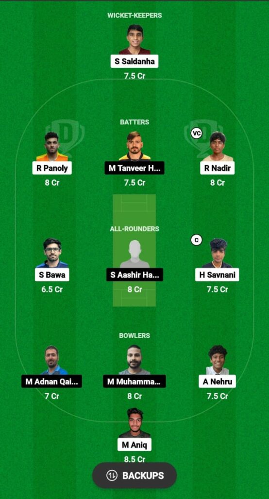 DCS vs DGA Dream11 Prediction Fantasy Cricket Tips Dream11 Team ICCA Arabian T20 League