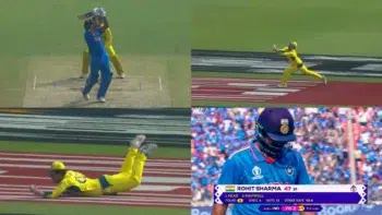 Rohit Sharma wicket - Travis Head catch