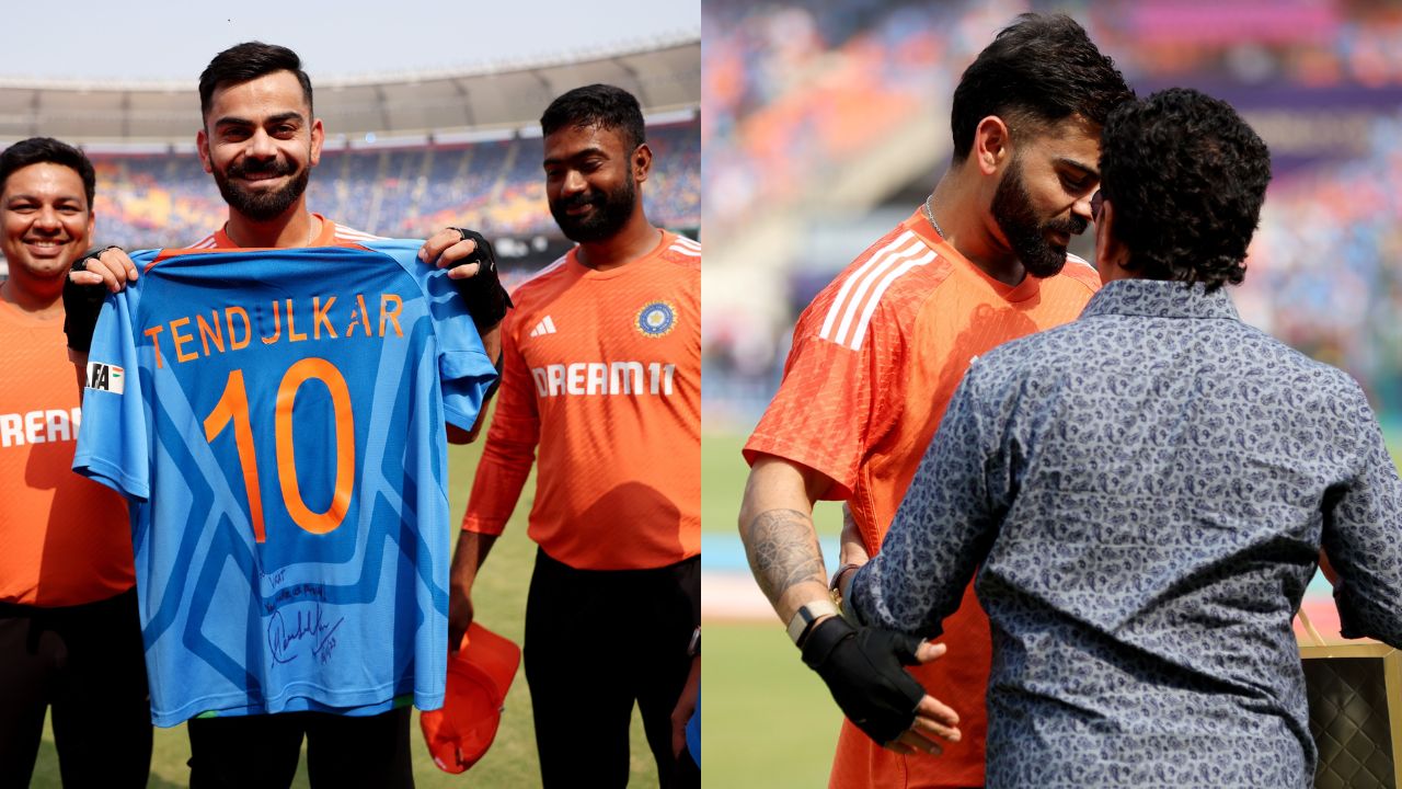 Sachin Tendulkar Gifts Virat Kohli His Signed Jersey From His Last ODI ...