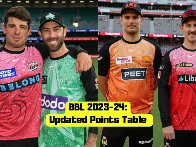 BBL Points Table 2023-24 Updated Standings, Most Runs, Most Wickets After SS vs MS Match 14 & PS vs MR Match 15