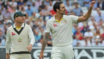 David Warner and Mitchell Johnson