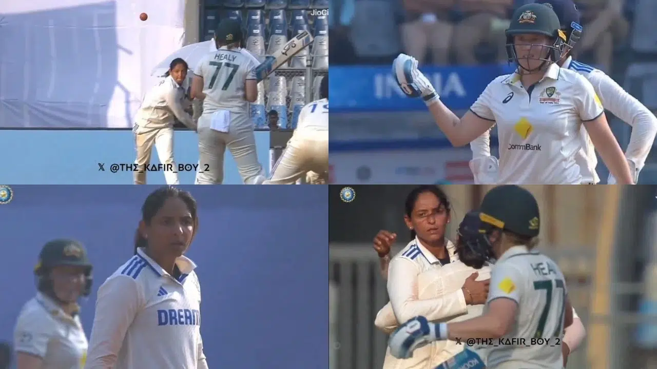 Ind W Vs Aus W Watch Harmanpreet Kaur Gets Engaged In A Fiery Face Off With Alyssa Healy