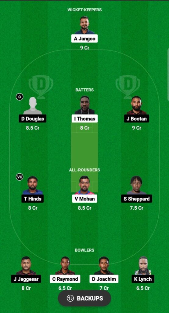 KBR vs SBS Dream11 Prediction Fantasy Cricket Tips Dream11 Team TrinBago T10 Blast 2023