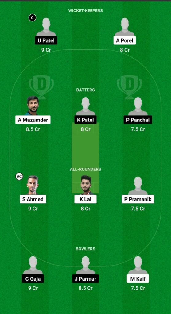 BEN vs GUJ Dream11 Prediction Fantasy Cricket Tips Dream11 Team Indian Domestic OD Trophy 2023 