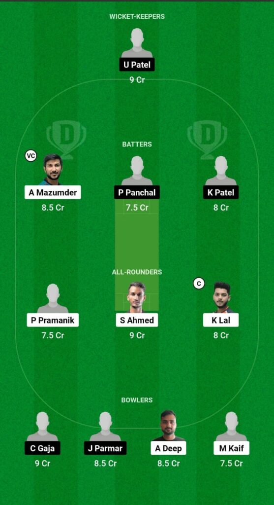 BEN vs GUJ Dream11 Prediction Fantasy Cricket Tips Dream11 Team Indian Domestic OD Trophy 2023 