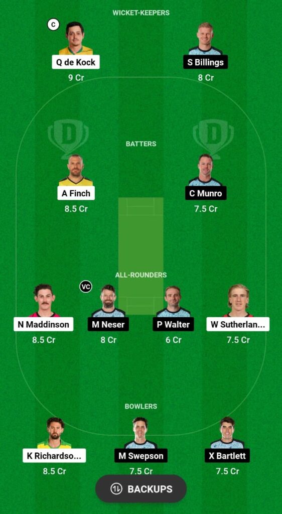 REN vs HEA Dream11 Prediction Fantasy Cricket Tips Dream11 Team BBL 2023