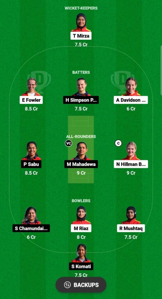 ESP-W vs AUT-W Dream11 Prediction Fantasy Cricket Tips Dream11 Team ECC Women T10