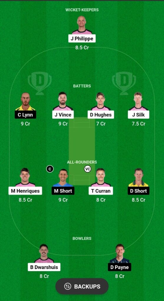 SIX vs STR Dream11 Prediction Fantasy Cricket Tips Dream11 Team BBL 2023