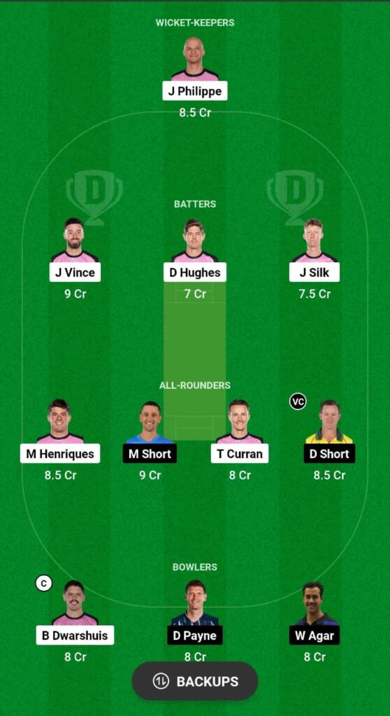 SIX vs STR Dream11 Prediction Fantasy Cricket Tips Dream11 Team BBL 2023