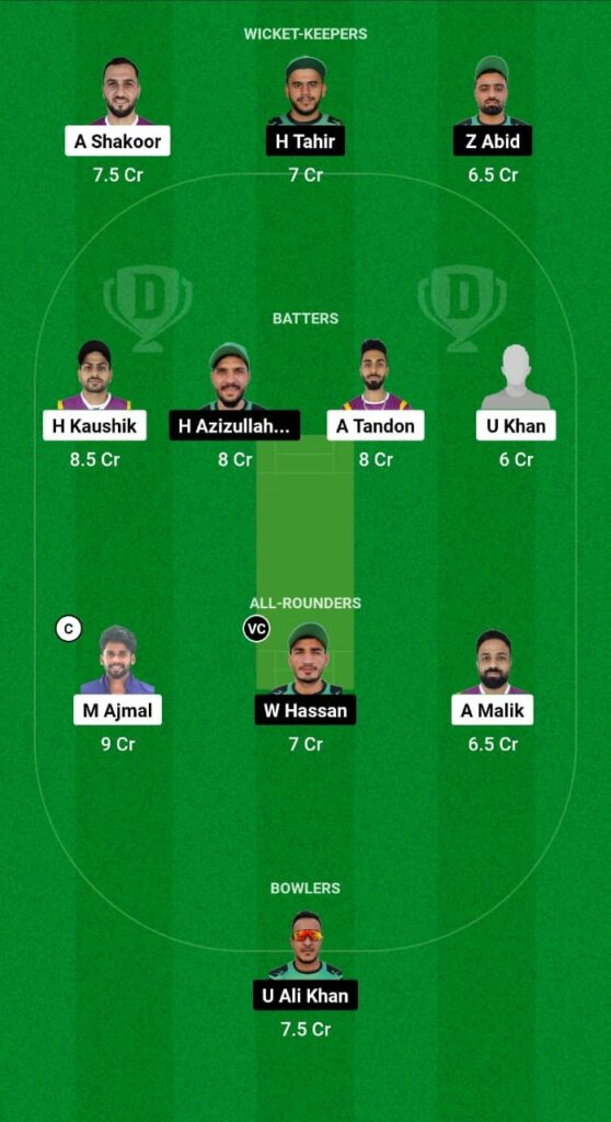 AJM vs FUJ Dream11 Prediction Fantasy Cricket Tips Dream11 Team Emirates D10