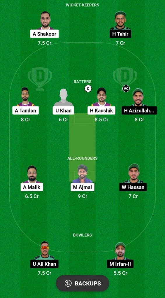 AJM vs FUJ Dream11 Prediction Fantasy Cricket Tips Dream11 Team Emirates D10