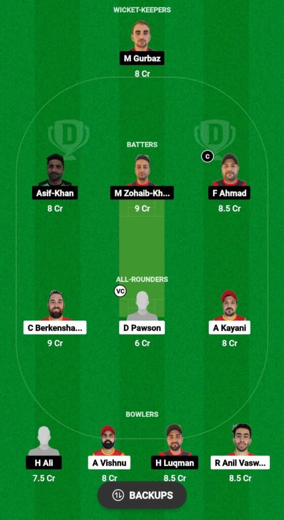 EMR vs SHA Dream11 Prediction Fantasy Cricket Tips Dream11 Team Emirates D10