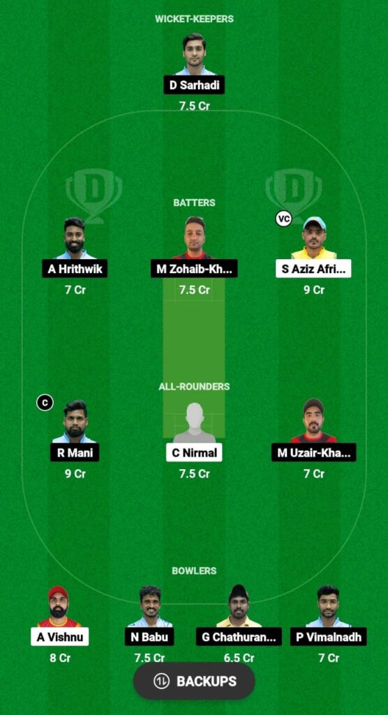 DDD vs CSG Dream11 Prediction Fantasy Cricket Tips Dream11 Team ICCA Academy i10 2023