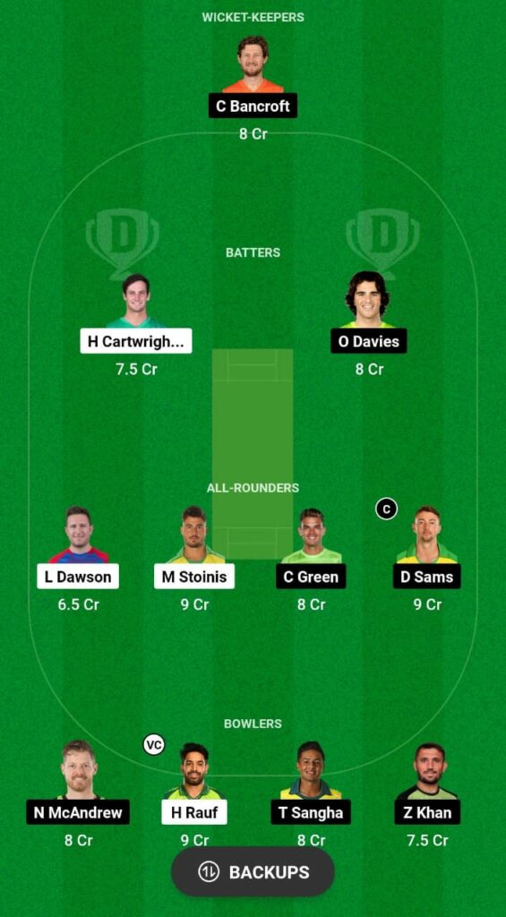 STA vs THU Dream11 Prediction Fantasy Cricket Tips Dream11 Team BBL 2023 