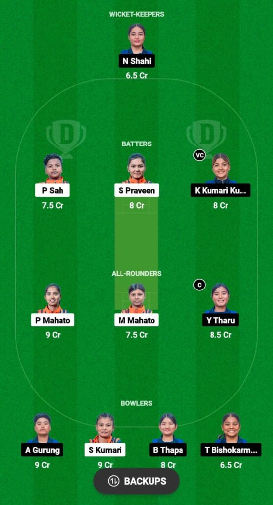 MPW vs KPW Dream11 Prediction Fantasy Cricket Tips Dream11 Team Nepal Women's T20 