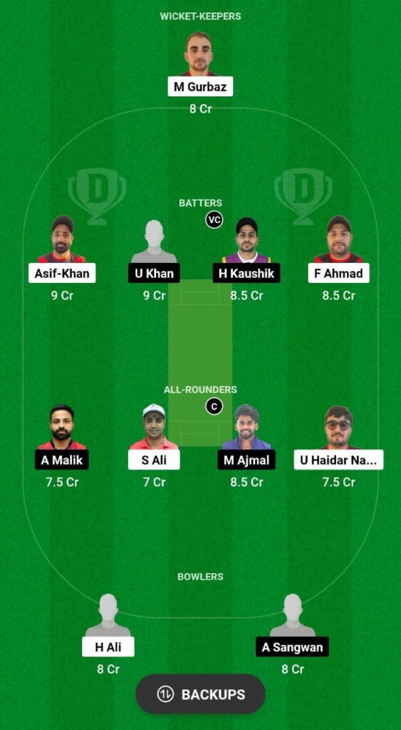 SHA vs AJM Dream11 Prediction Fantasy Cricket Tips Dream11 Team Emirates D10 