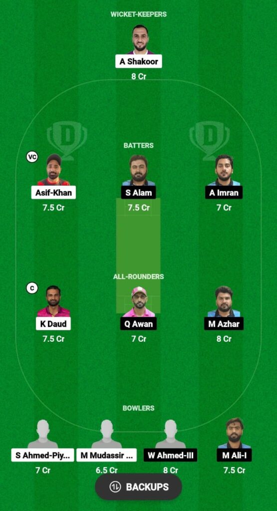 AMV vs PNL Dream11 Prediction Fantasy Cricket Tips Dream11 Team ICCA Academy i10 2023 