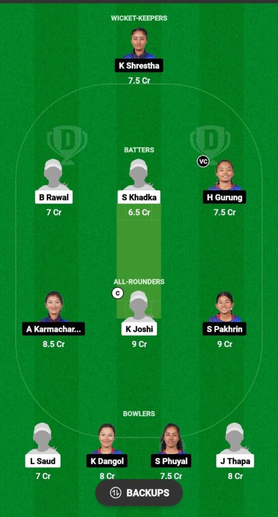 SPP vs BPW Dream11 Prediction Fantasy Cricket Tips Dream11 Team Nepal Women's T20 