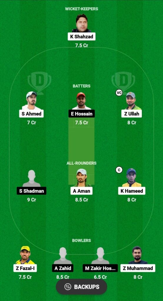 KLZ vs BDT Dream11 Prediction Fantasy Cricket Tips Dream11 Team Grand Rumble T10 Championship 2023 