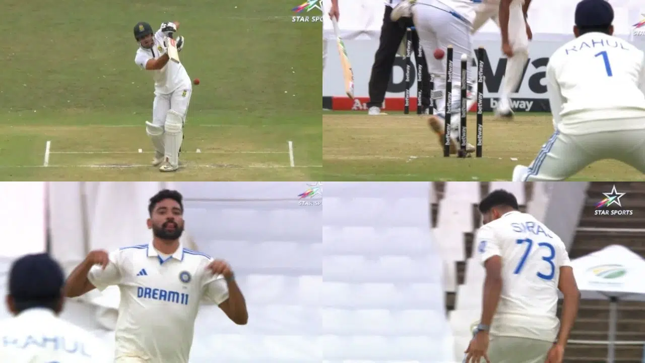IND vs SA Watch - Mohammed Siraj Hits SIUU After Dismissing David Bedingham With Pearler