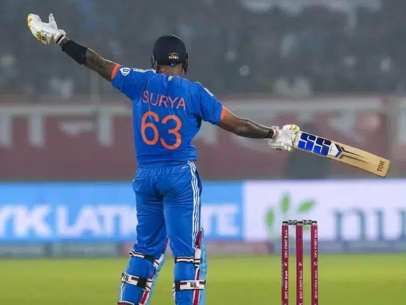 Suryakumar Yadav in a T20I match against Australia