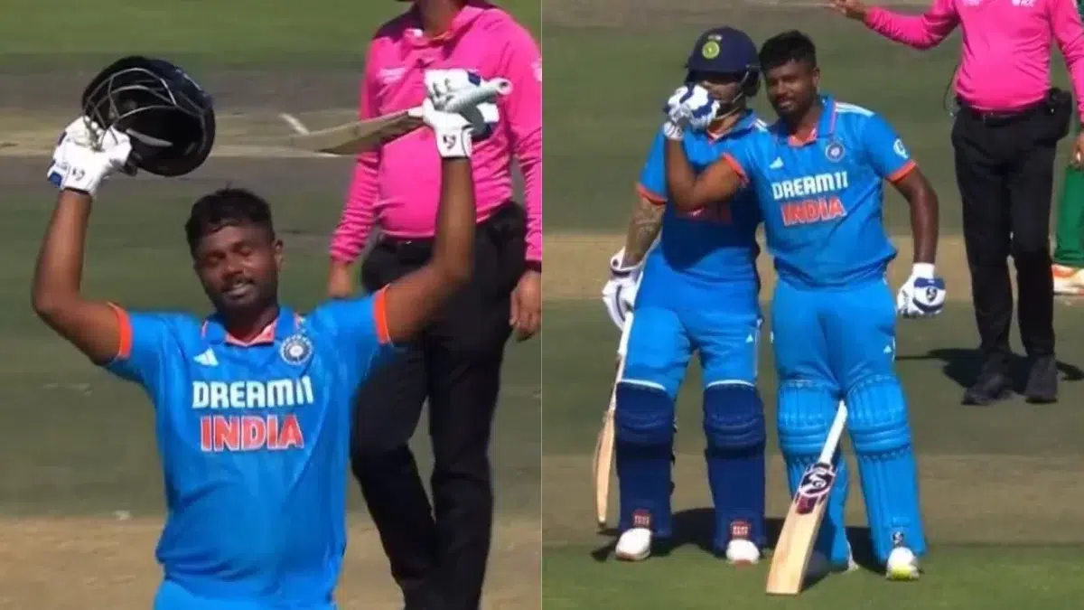 IND Vs SA: Watch - Sanju Samson's Special 'Muscle-Flexing' Celebration ...