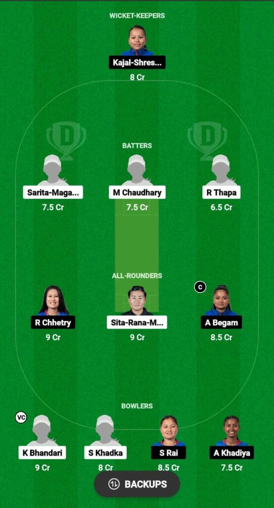 APF vs KPW Dream11 Prediction Fantasy Cricket Tips Dream11 Team Nepal Women's T20 