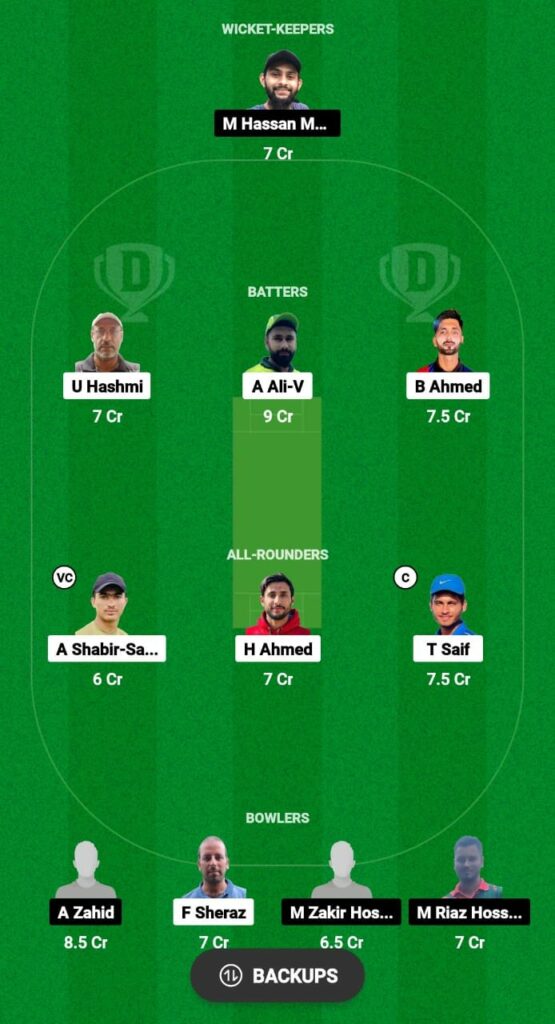 SSF vs BDT Dream11 Prediction Fantasy Cricket Tips Dream11 Team Grand Rumble T10 Championship 2023 