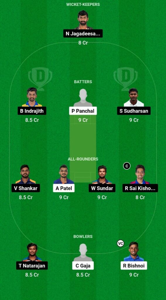 GUJ vs TN Dream11 Prediction Fantasy Cricket Tips Dream11 Team Indian Domestic Test 