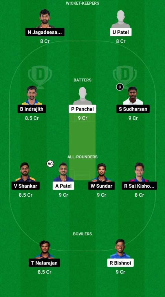 GUJ vs TN Dream11 Prediction Fantasy Cricket Tips Dream11 Team Indian Domestic Test 