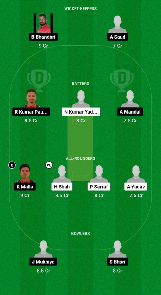 MP vs TAC Dream11 Prediction Fantasy Cricket Tips Dream11 Team Nepal PM Cup OD 