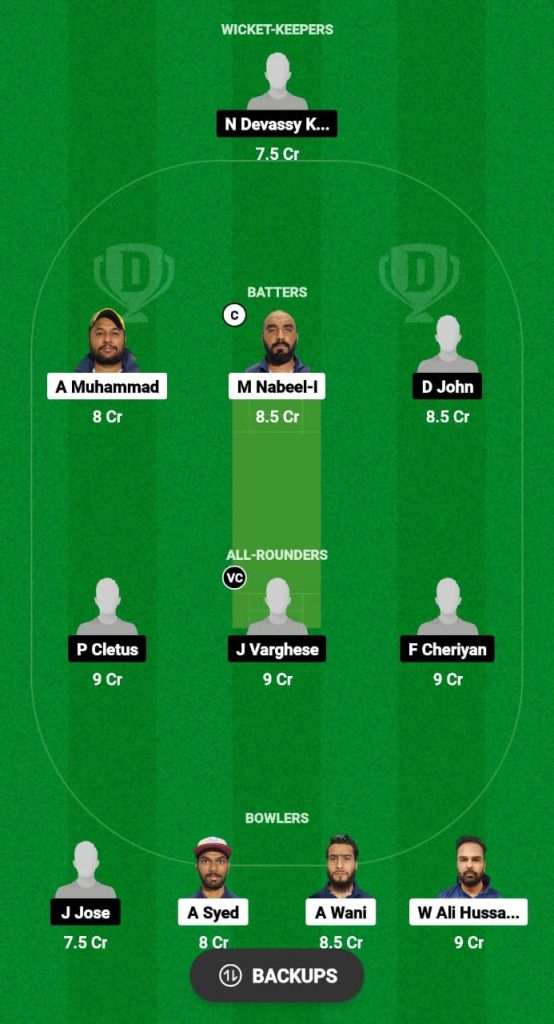 MEC vs COH Dream11 Prediction Fantasy Cricket Tips Dream11 Team KCC T20 Challengers Cup