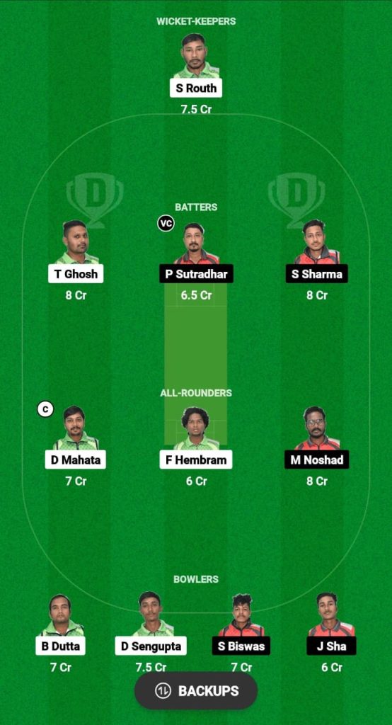 JF vs AT Dream11 Prediction Fantasy Cricket Tips Dream11 Team Kolkata NCC T20 