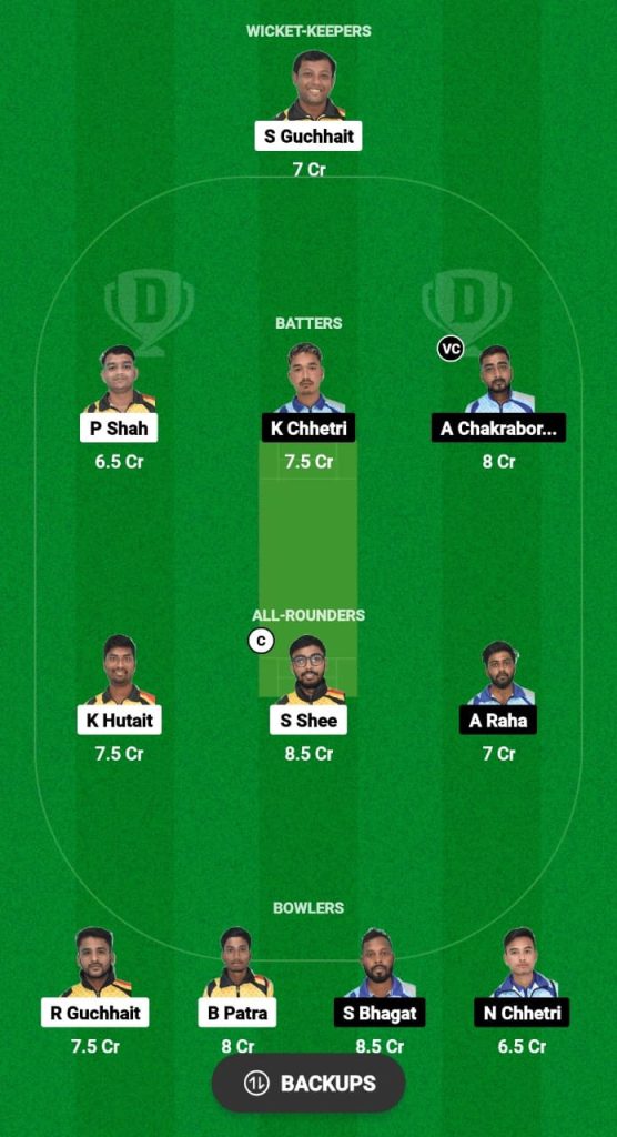 PMD vs DU Dream11 Prediction Fantasy Cricket Tips Dream11 Team Kolkata NCC T20 