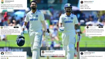 Twitter reacts as India suffer horrible collapse