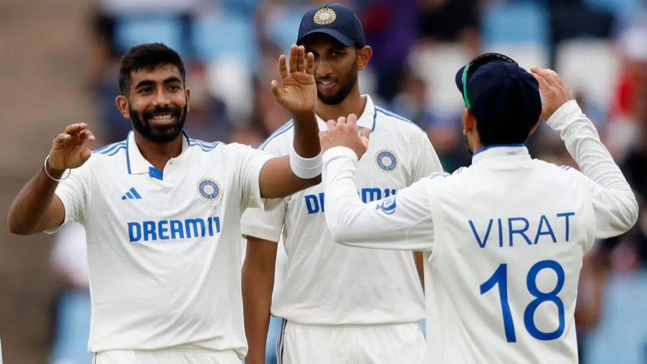 Jasprit Bumrah with Virat Kohli