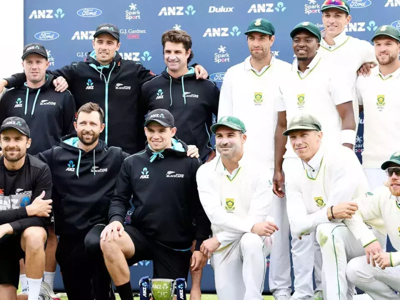 New Zealand and South Africa Test teams