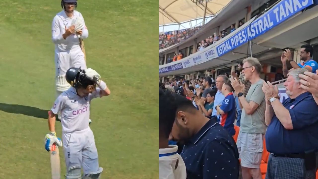 Watch Ollie Pope receives standing ovation from crowd following