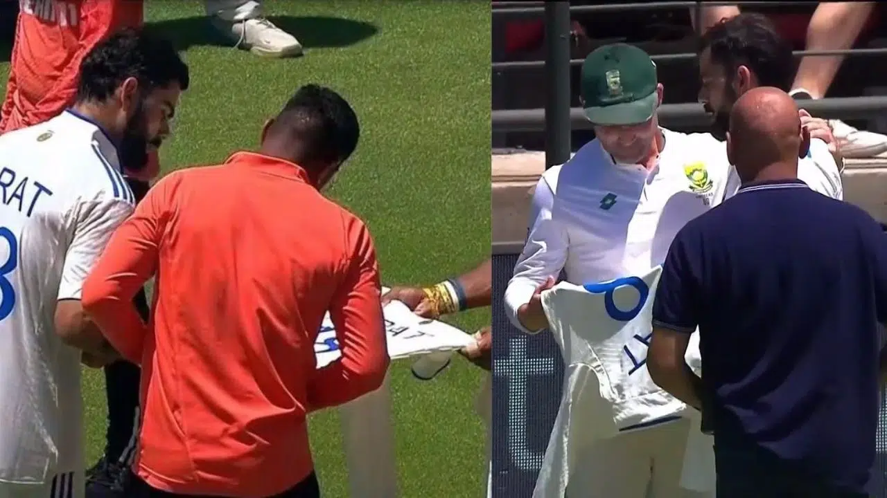 Virat Kohli gifts signed jersey to Dean Elgar