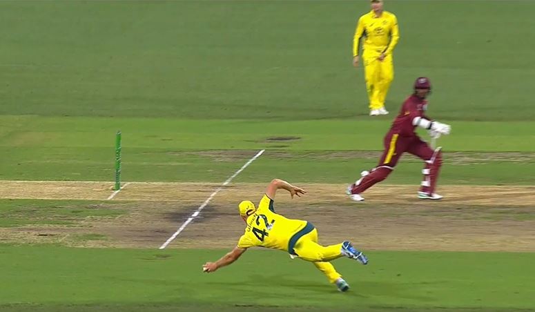 Cameron Green grabs catch in AUS vs WI 2nd ODI