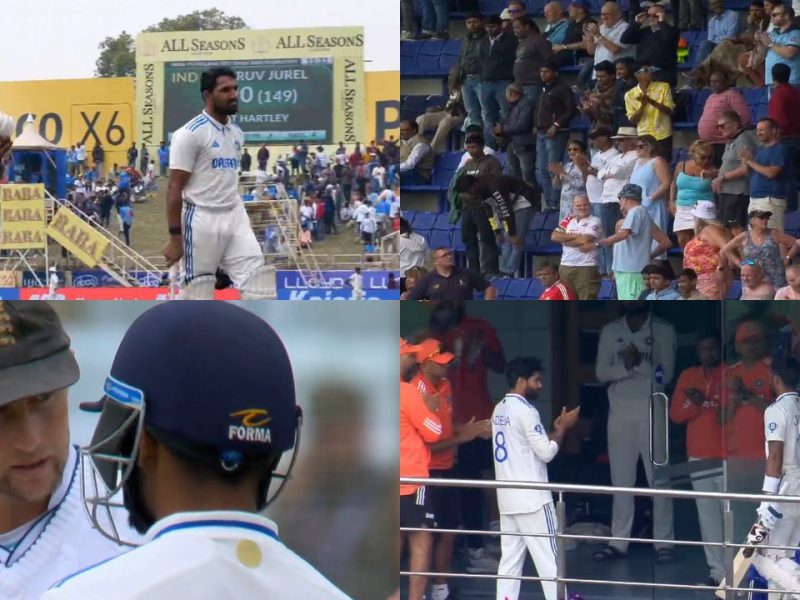 Watch- Dhruv Jurel gets a standing ovation from Rahul Dravid, Indian Dressing Room, and Ranchi Crowd, Joe Root runs to congratulate him