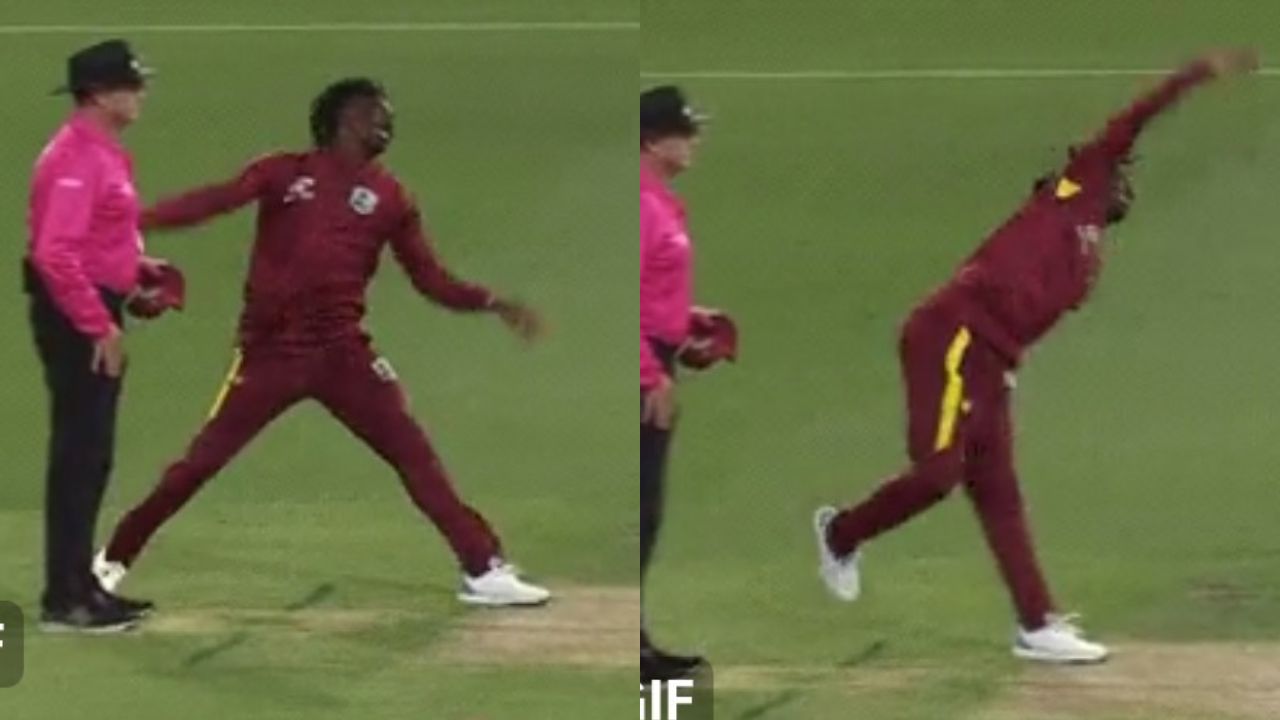 Hayden Walsh Jr bowls bizarre delivery