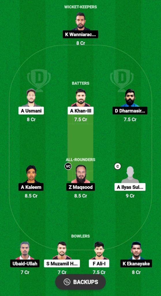 BOB vs DAT Dream11 Prediction Fantasy Cricket Tips Dream11 Team Oman D50 2024 