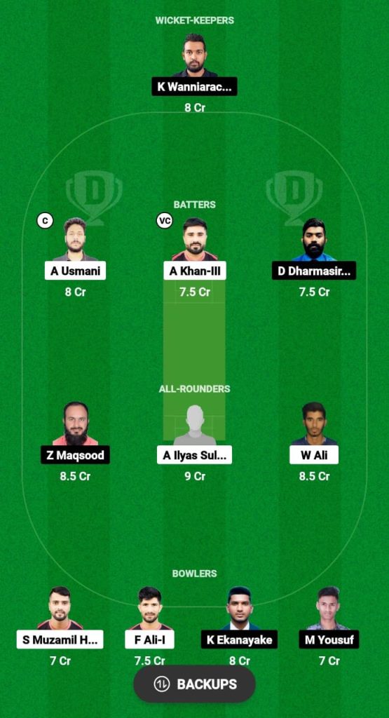 BOB vs DAT Dream11 Prediction Fantasy Cricket Tips Dream11 Team Oman D50 2024 